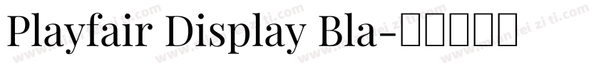 Playfair Display Bla字体转换